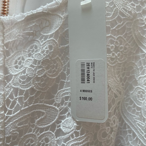 NWT SOFT SURROUNDINGS sz 4 White Madelyn Lace Dress Sleeveless Asymmetrical Hem - Picture 6 of 9